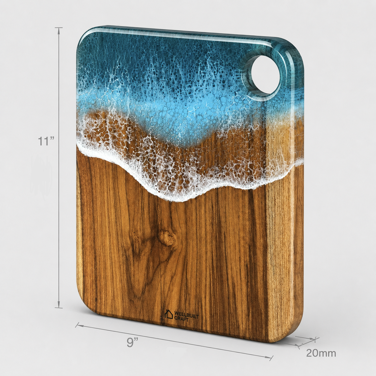 Ocean Wave - Cutting Board / Chopping Board - 11"x9" (Copy) - Image 3